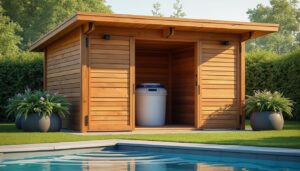 apprenez à fabriquer un abri technique en bois pour votre piscine, alliant protection et esthétique pour vos équipements.